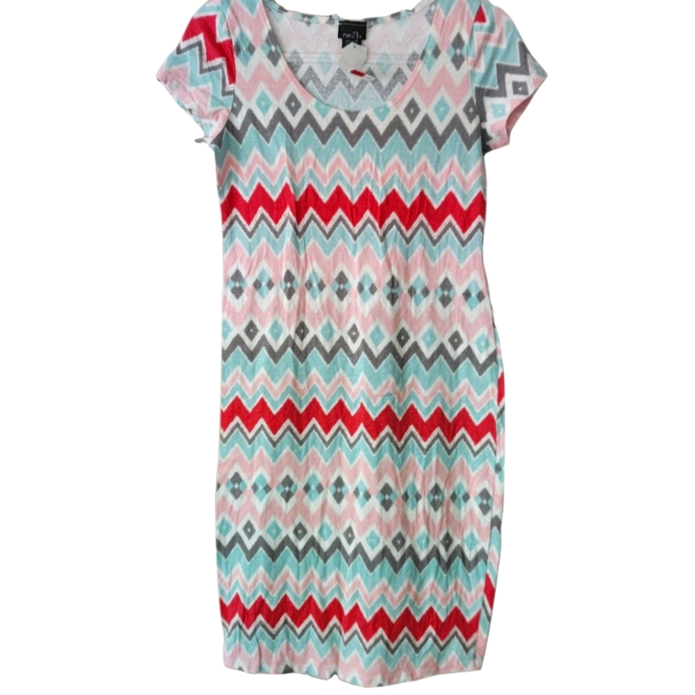 Rue 21 Geometric Print Dress Sz L